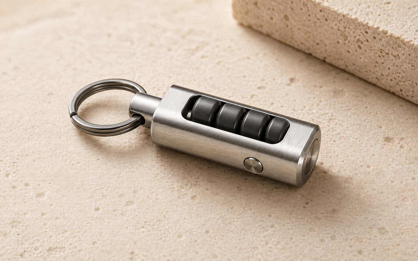 Metal fidget keychain